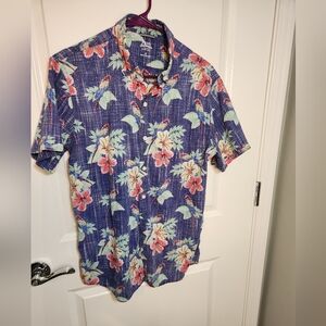 Izod Navy Floral Men's Shirt